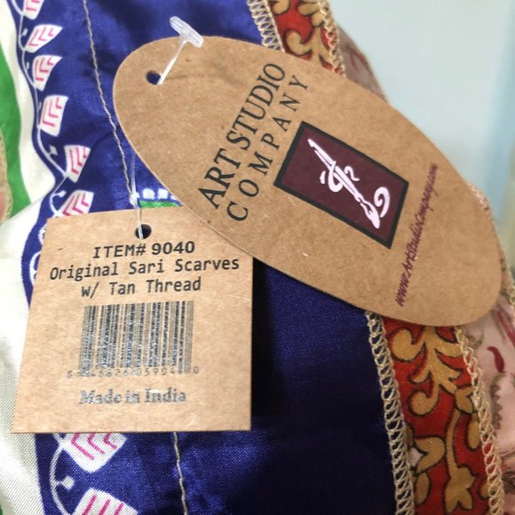 Art Studio Original Sari Scarf - New with Tags - Picture 8 of 9